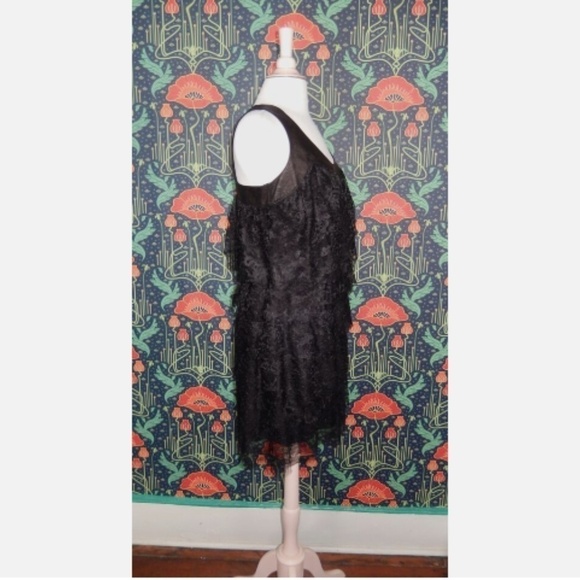 Robert Rodriguez Black Tiered Lace Punk Goth Leather Yoke Dress Nwt 8 - Picture 5 of 6